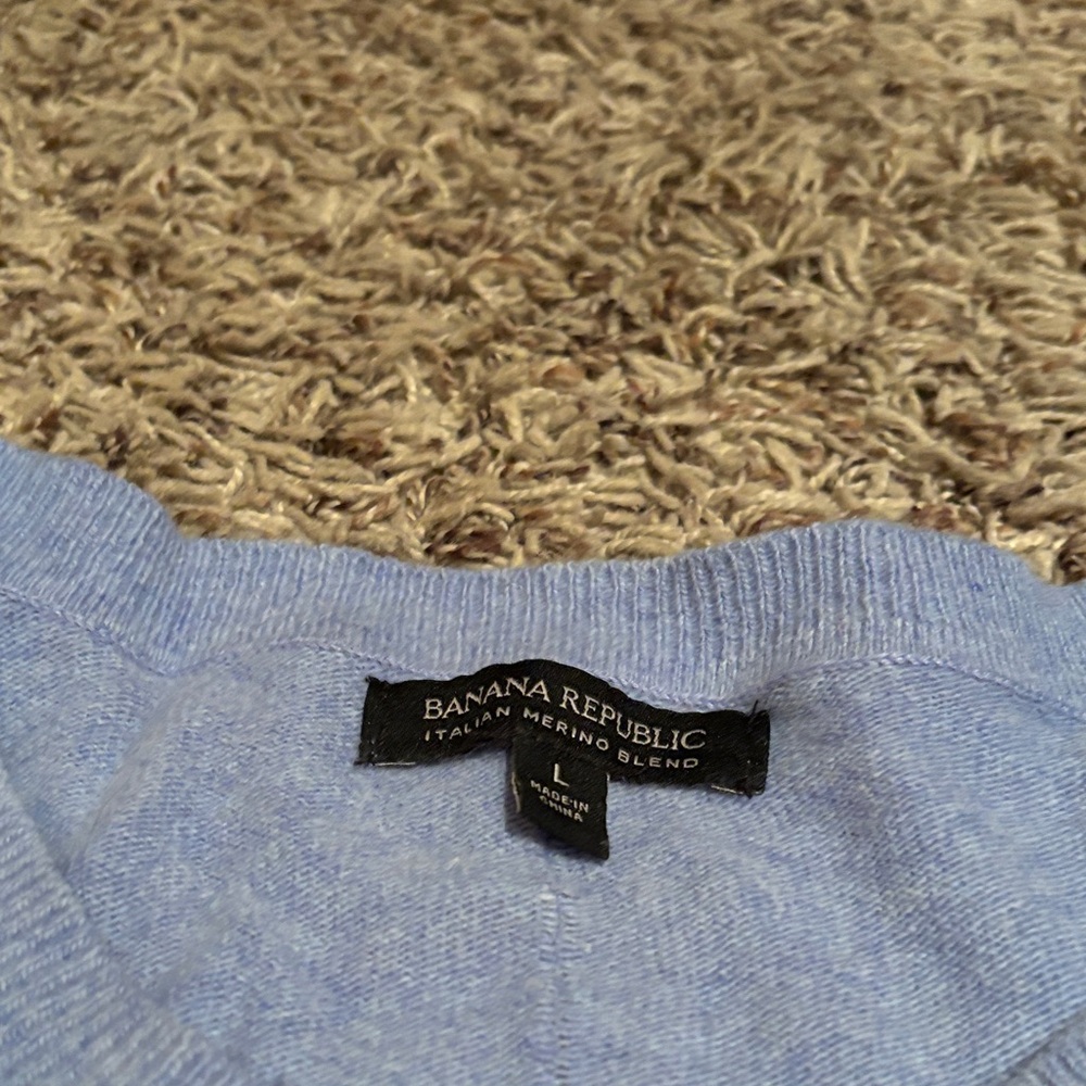 Banana Republic Light Blue Merino Sweater - Picture 2 of 2